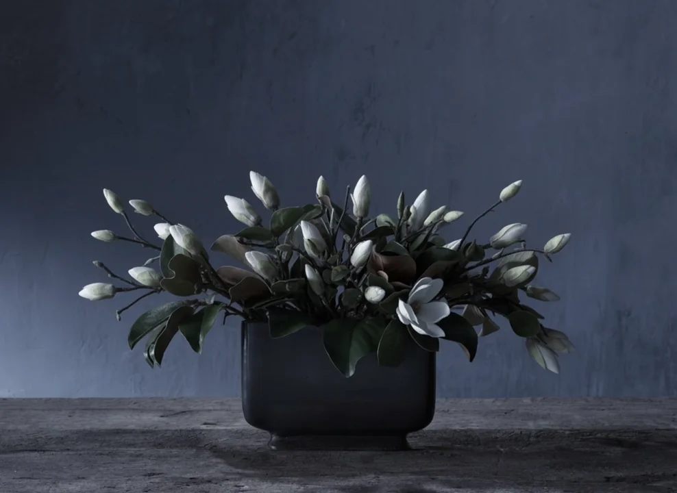 Товарное ИИ видео: Arhaus: магнолия в бронзовой вазе, 7910063D118
