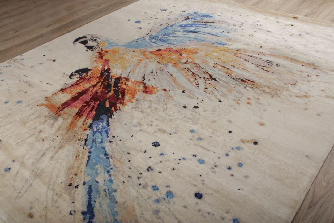 ИИ видео для товара OMO Rugs: ковёр Parrot